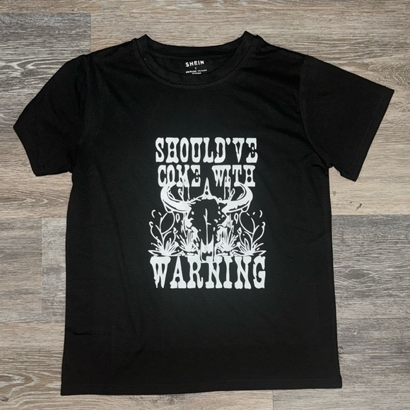 SHEIN Tops - “Shoulda Come With A Warning” Morgan Wallen T Shirt